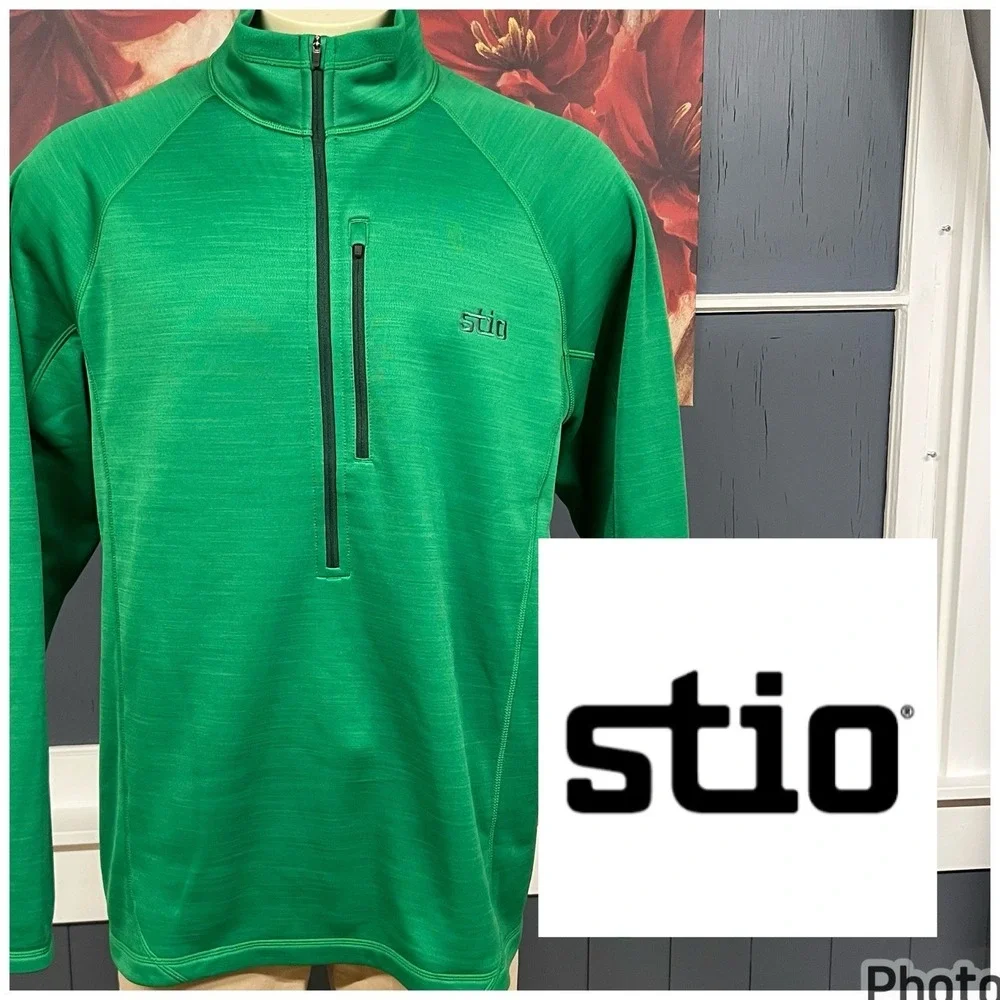 Stio 1/2 Zip Fleece Pullover Mens XXL Sweatshirt Long Sleeve Green